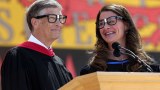Bill and Melinda Gates at the 2014 Stanford commencement ceremony