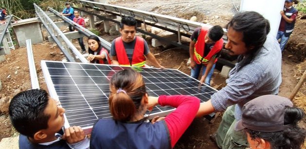 Onergia, one of the two energy cooperatives operating in Mexico today, installs photovoltaic systems, such as this one at the Tosepan Titataniske Union of Cooperatives in the municipality of Cuetzalan, in the southern state of Puebla. CREDIT: Courtesy of Onergia
