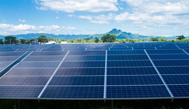A solar power plant in El Salvador, with 320,000 panels, is one of the largest such installations in Central America, whose countries are striving to convert the energy mix to renewable sources, but whose plans were slowed by the covid pandemic. CREDIT: Edgardo Ayala/IPS