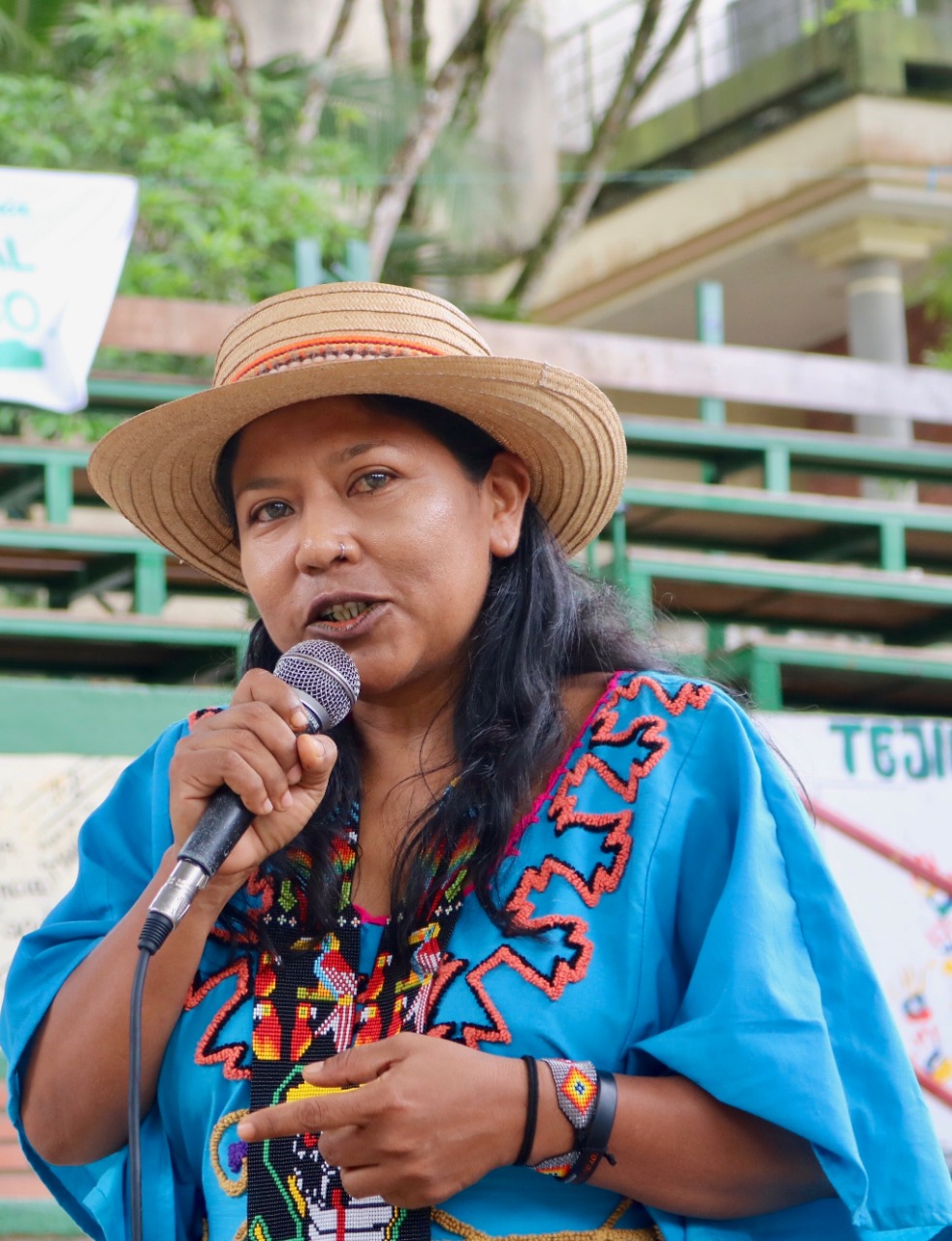 Luz Mery Panche, an indigenous leader of the Nasa people of Colombia. : Courtesy of Luz Mery Panche