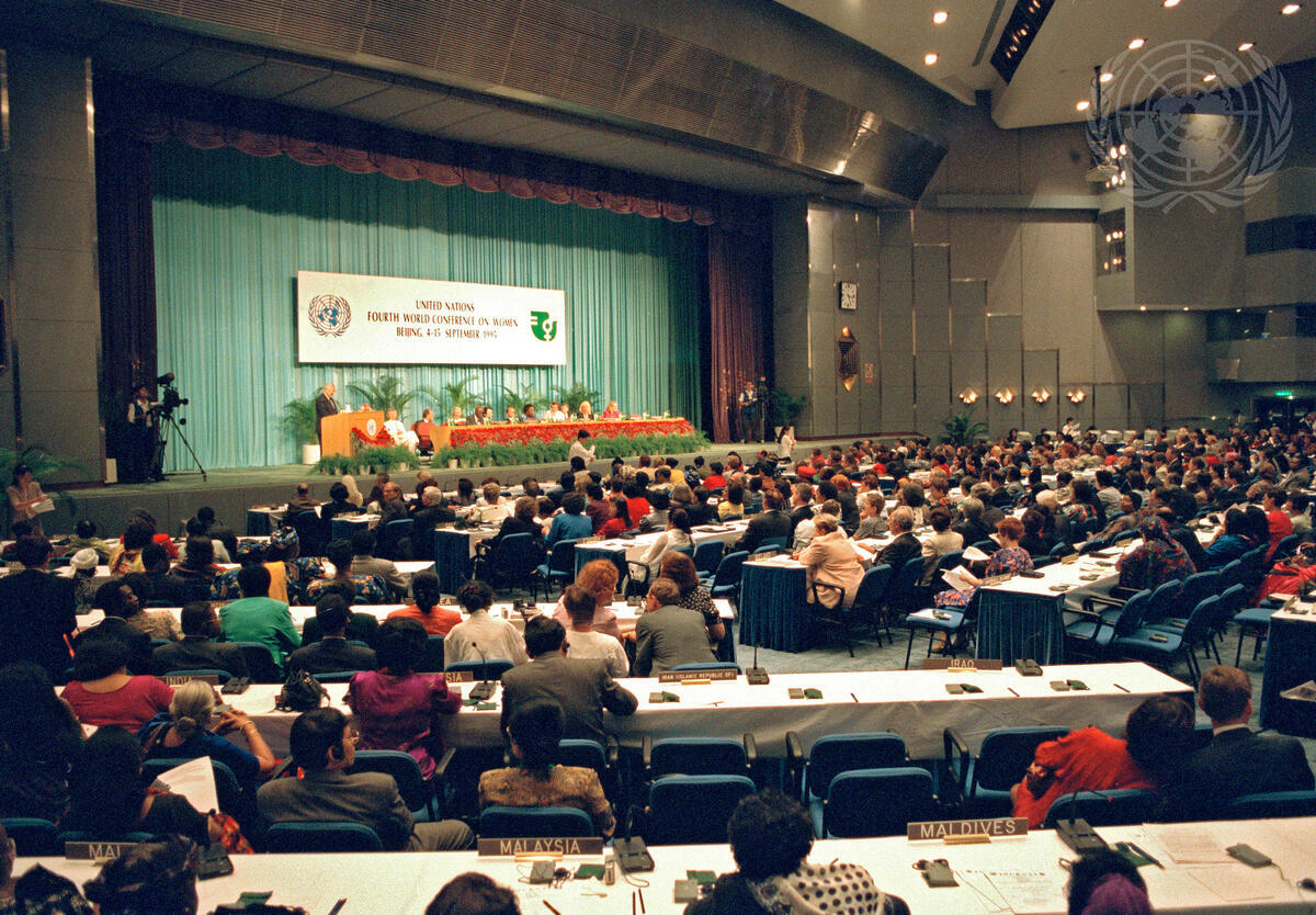 General view of the opening session of the Fourth World Conference on Women in Beijing. Credit: UN Photo/Milton Grant