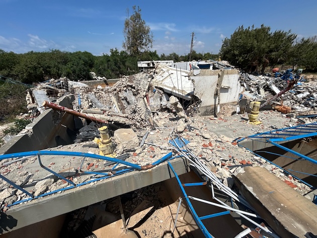 Destroyed water pumping station in Tyre following an airstrike in November 2024.Credit: Insecurity Insight